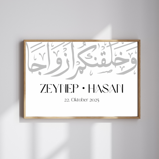 Pärchenposter in schwarz-weiß 78:8