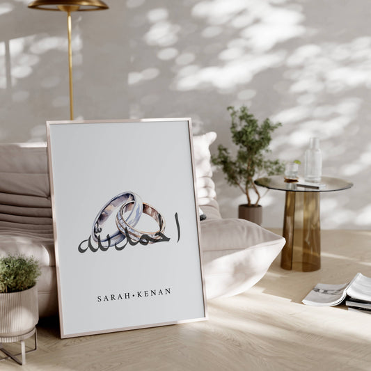 Pärchenposter mit Ringen