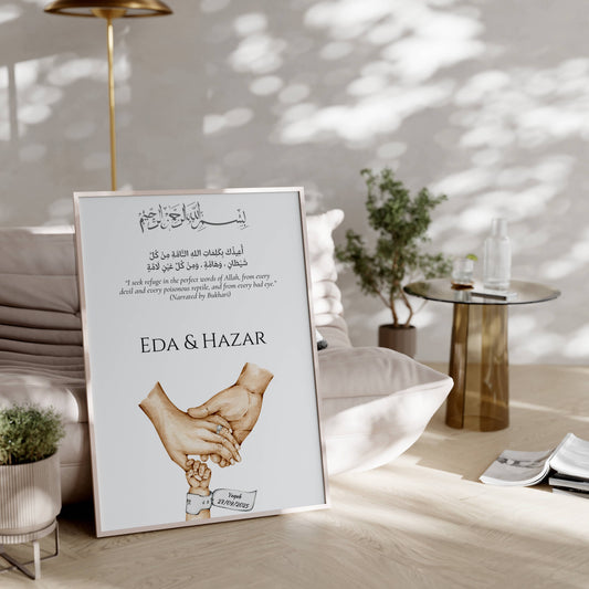 Personalisiertes Familienbild für Muslime