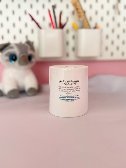 Spardose mit Schutzdua für Jungs mit Name