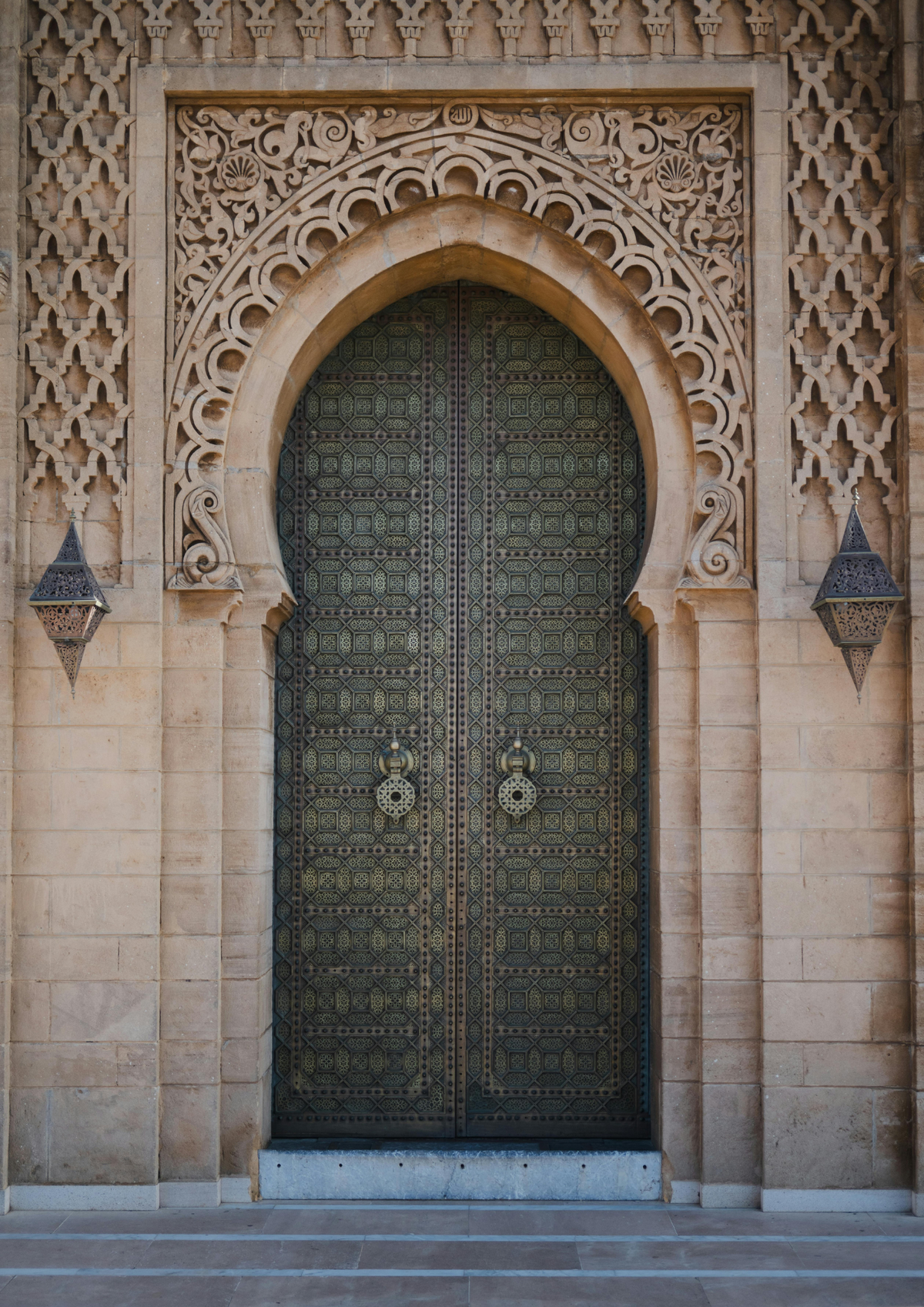 Moscheetür und Allah Prophet Muhammad saw
