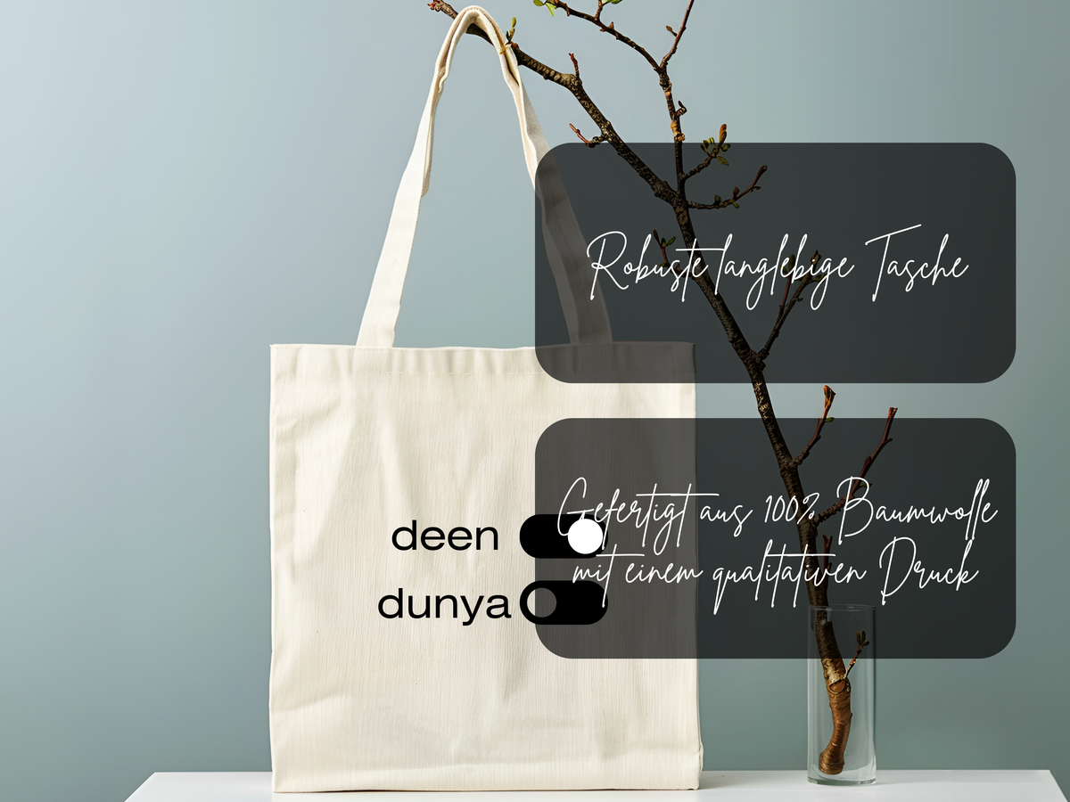 Deen on dunya off Stofftasche