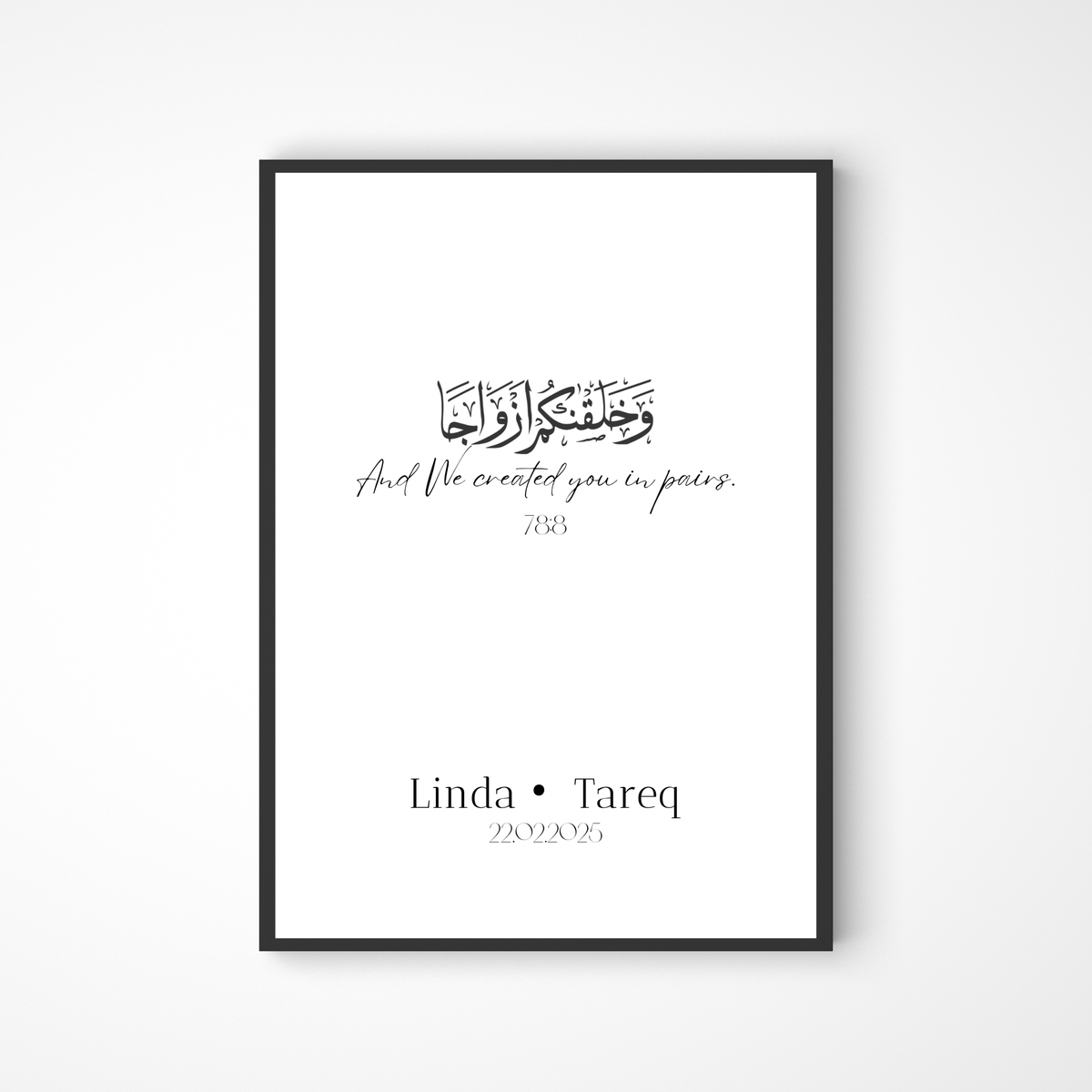 Poster And We created you in pairs