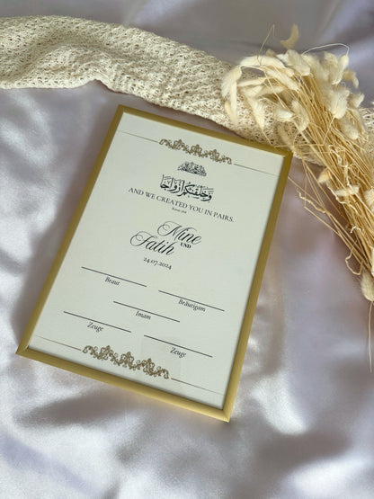 Schlichtes Nikah Zerifikat