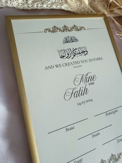 Schlichtes Nikah Zerifikat