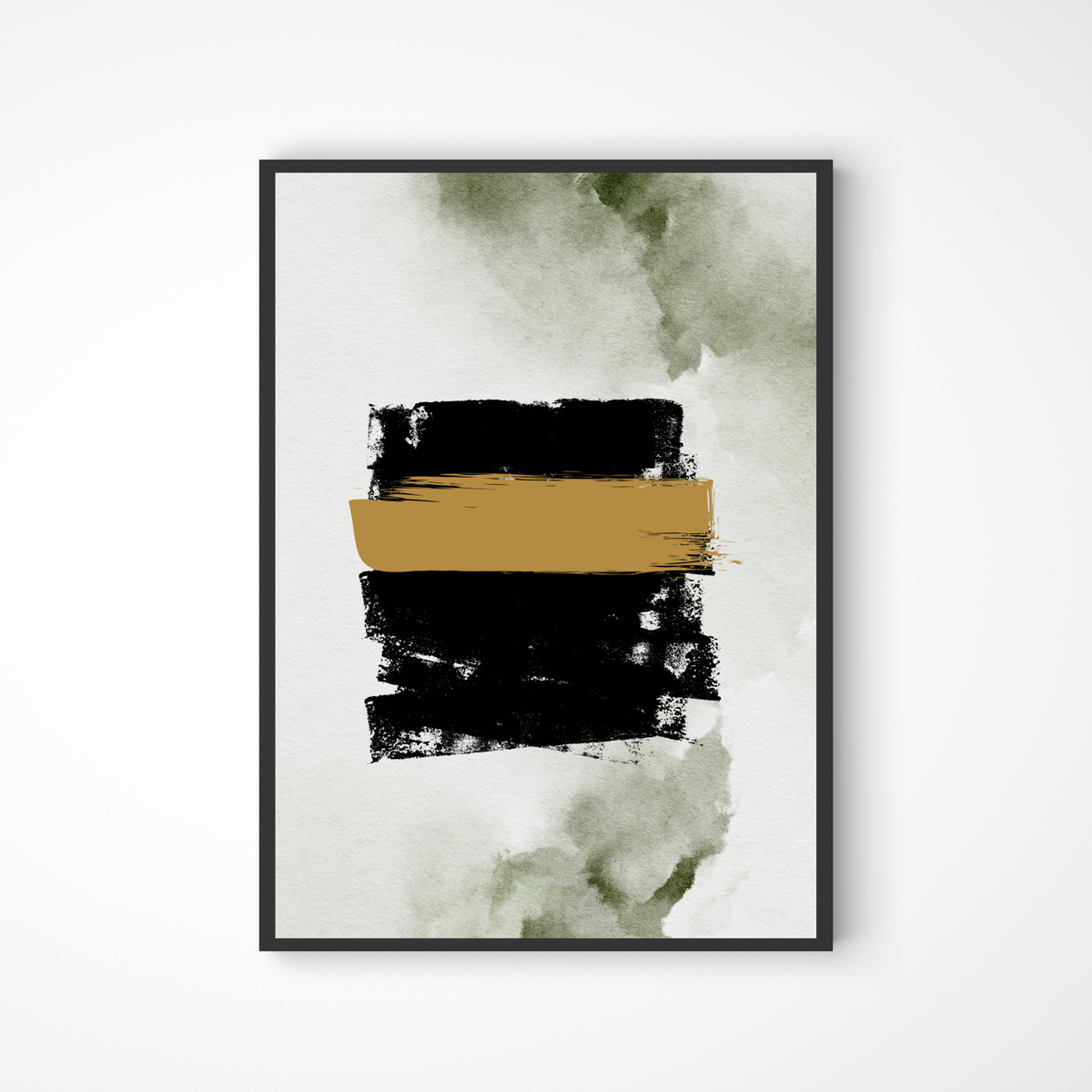 Abstraktes Kaabah-Poster in Grüntönen