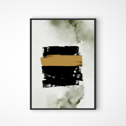Abstraktes Kaabah-Poster in Grüntönen