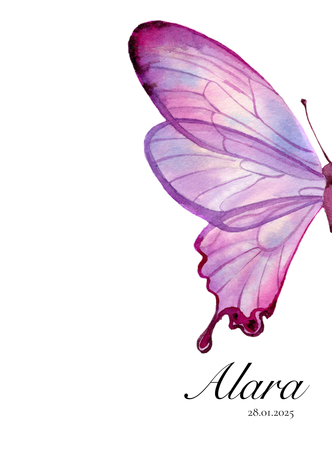 Posterset mit Ayatul Kursi und Schmetterlingen für Zwillinge