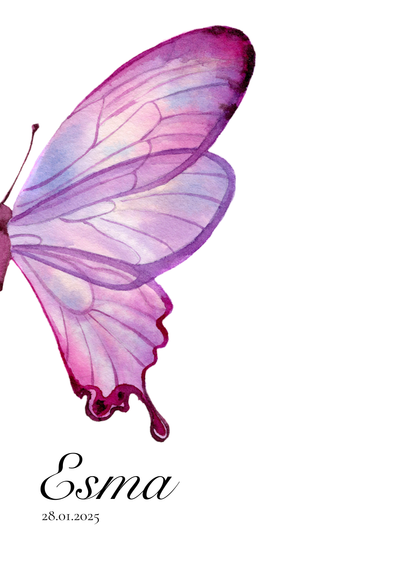 Posterset mit Ayatul Kursi und Schmetterlingen für Zwillinge