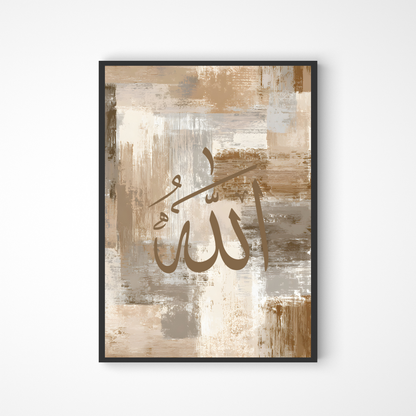 Braunes Allah Poster