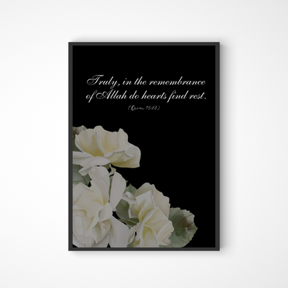 Quran verse 13:28 Poster