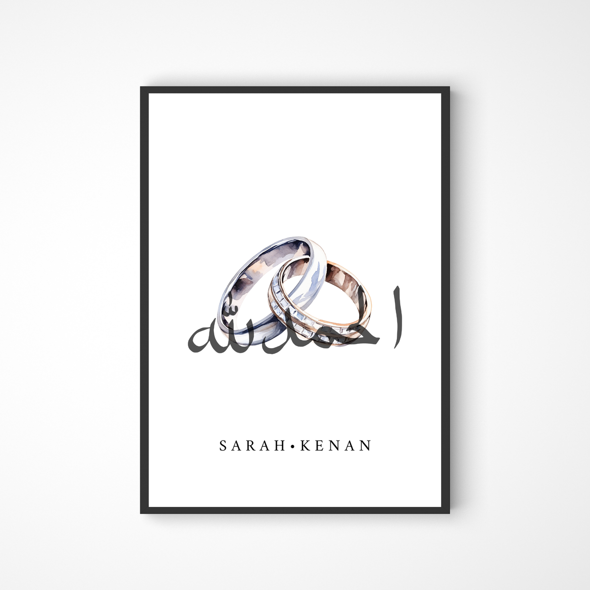 Pärchenposter mit Ringen