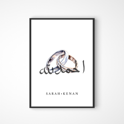 Pärchenposter mit Ringen