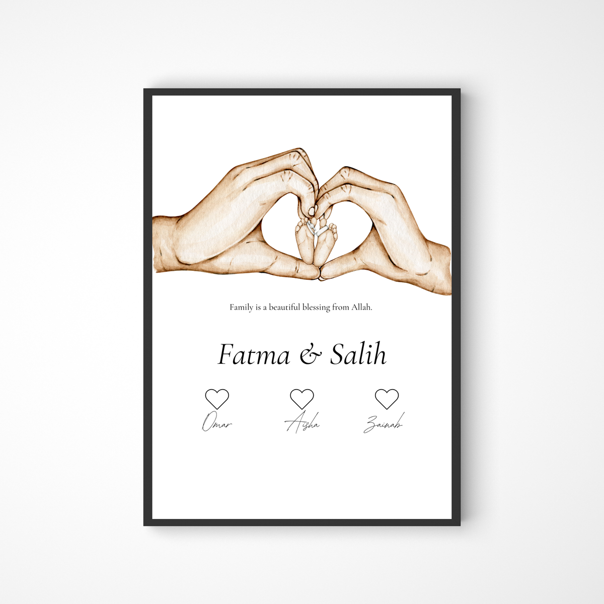 Family is a beautiful blessing from Allah Poster