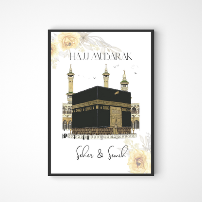 Florales Kaaba Poster