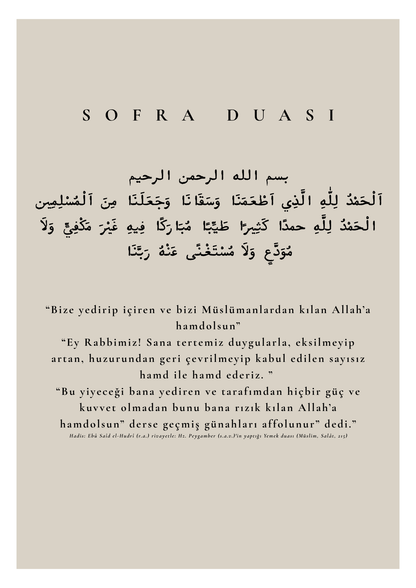 Sofra duasi seti