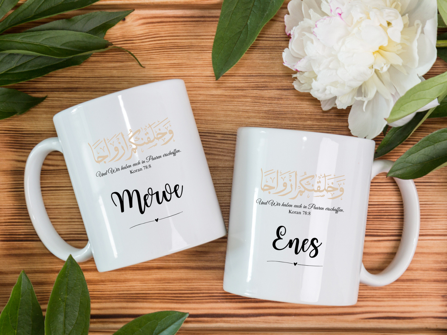 Und Wir haben euch in Paaren erschaffen Partnertassen