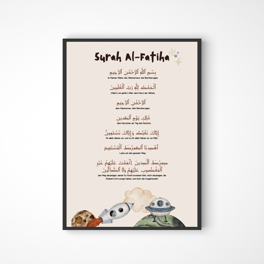 Surah Fatiha Poster für Weltall-Fans