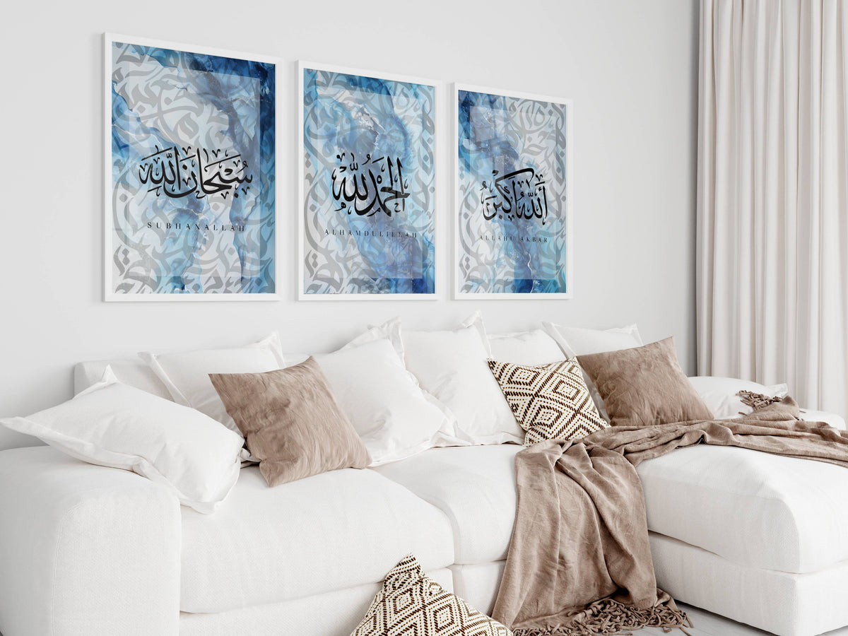 Dhikr Posterset in blau