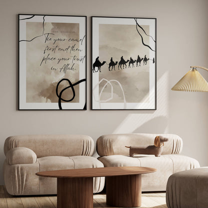 Tie your camel and put your trust in Allah Posterset