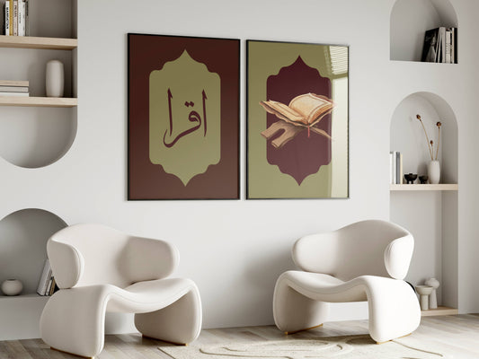 Iqra Posterset mit Koran