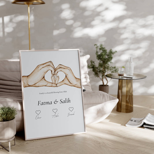 Family is a beautiful blessing from Allah Poster