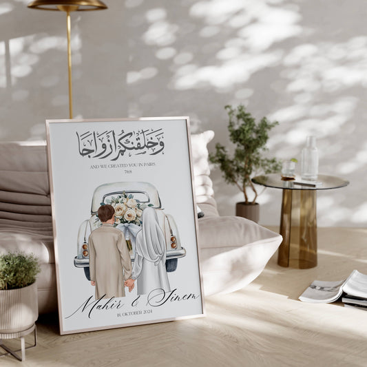 Hochzeitsposter für muslimisches Paar