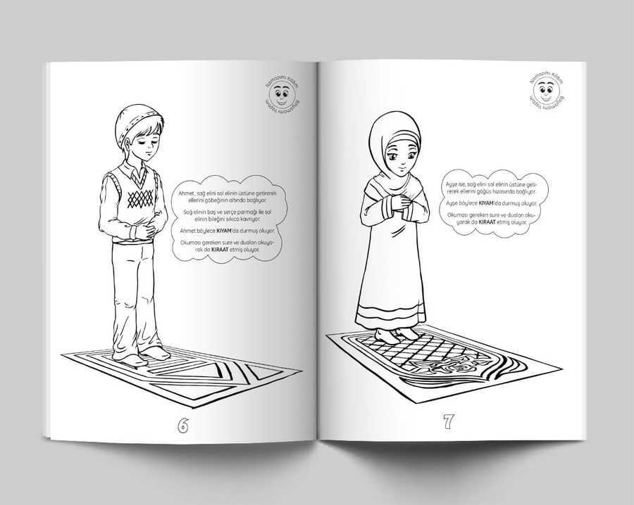 Namaz kiliyorum boyama kitabi