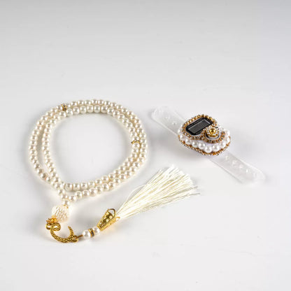 Dhikr Zähler mit Tasbih weiß