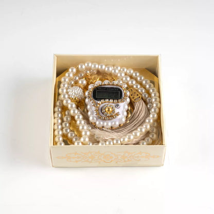 Dhikr Zähler mit Tasbih weiß