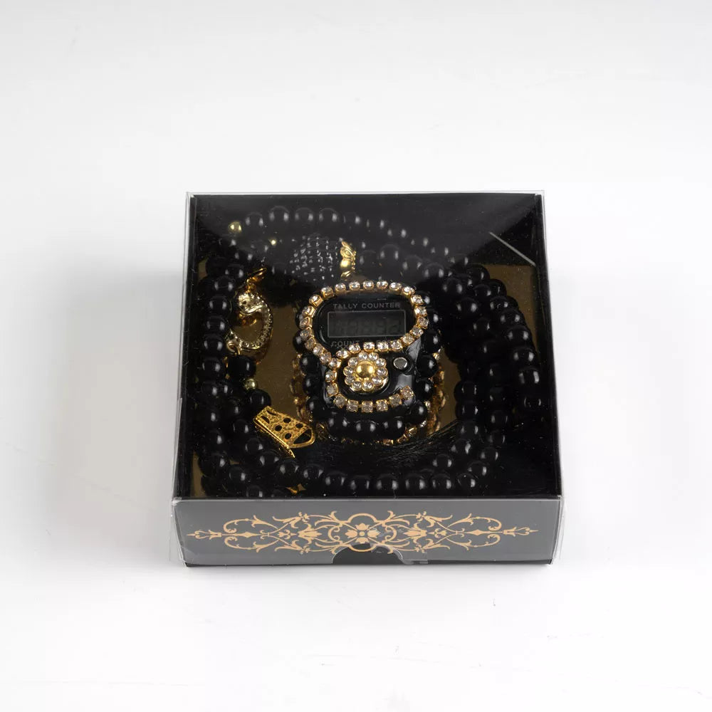 Dhikr Zähler mit Tasbih schwarz