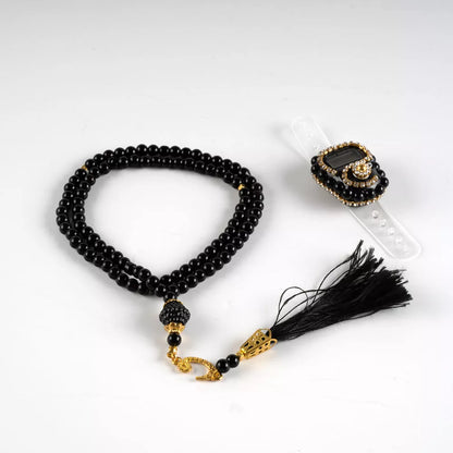 Dhikr Zähler mit Tasbih schwarz